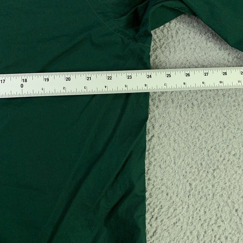 J Peterman Shirt Mens Large Green Hunter Forest Gingham Check Olive Flip Cuff - Picture 8 of 11