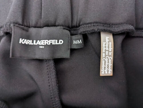 KARL LAGERFELD PARIS LOGOTIPO DE LOS HOMBRES CINTA JOGGER GYM TRACK PANTALONES NEGRO MEDIANO $149 - Imagen 9 de 12