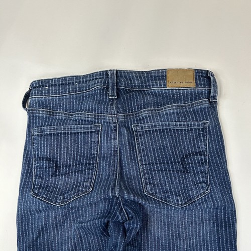 American Eagle Women’s Jeans Size 6 Hi Rise Jegging Crop Pinstripe Stretch #0675 - Picture 4 of 13