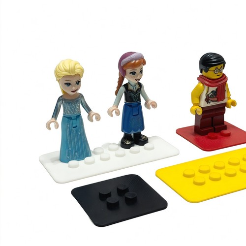 Brick Figure Stand (Minifigure / Minidoll) - 2 Sizes, 20 Colors (Various Shown) - Picture 2 of 6