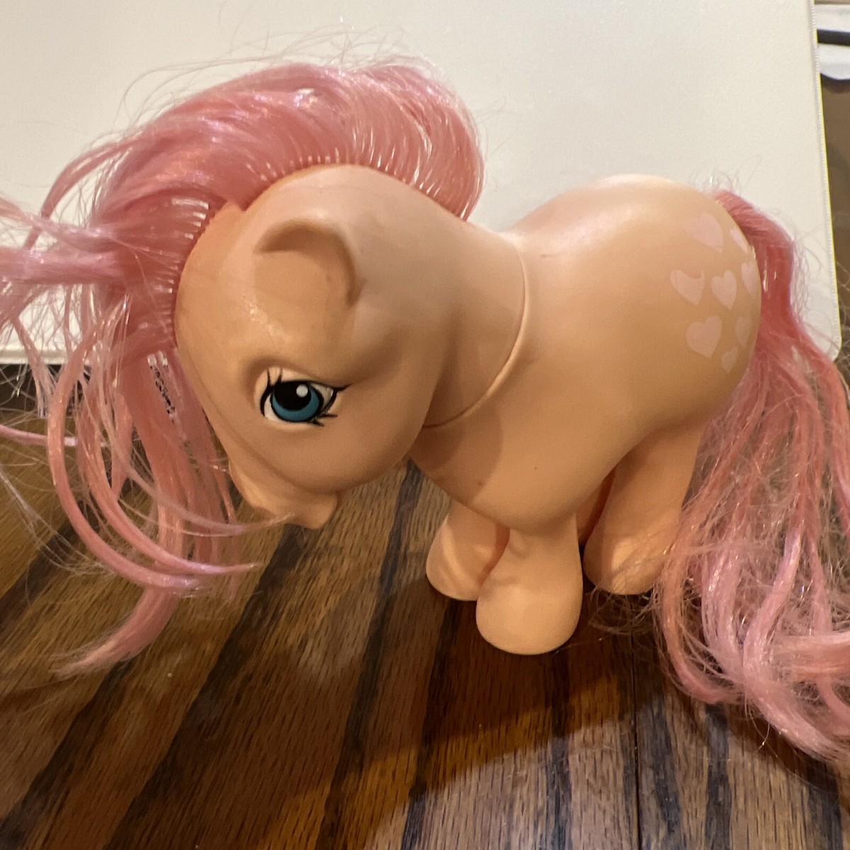 G1マイリトルポニー♡ピンクキラキラハートエンジェル Vintage My Little Pony pink horse PEACHY HEARTS MLP G1