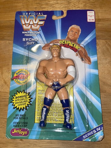 VINTAGE WWF WWE SYCHO SID 1996 JUSTOYS BENDEMS TIT...