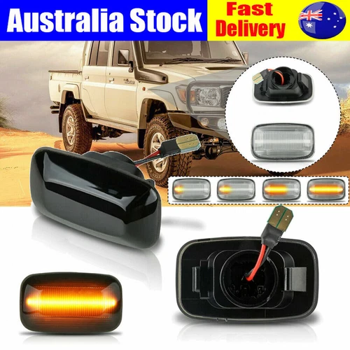 2x Car Side Repeaters Lights For Toyota Land Cruiser 70 80 100 Series INDICATORS - Picture 1 of 11