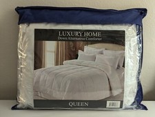 Factory Sealed Luxury Home Down Alternative White QUEEN Comforter LH-DAC-WHI-FQ