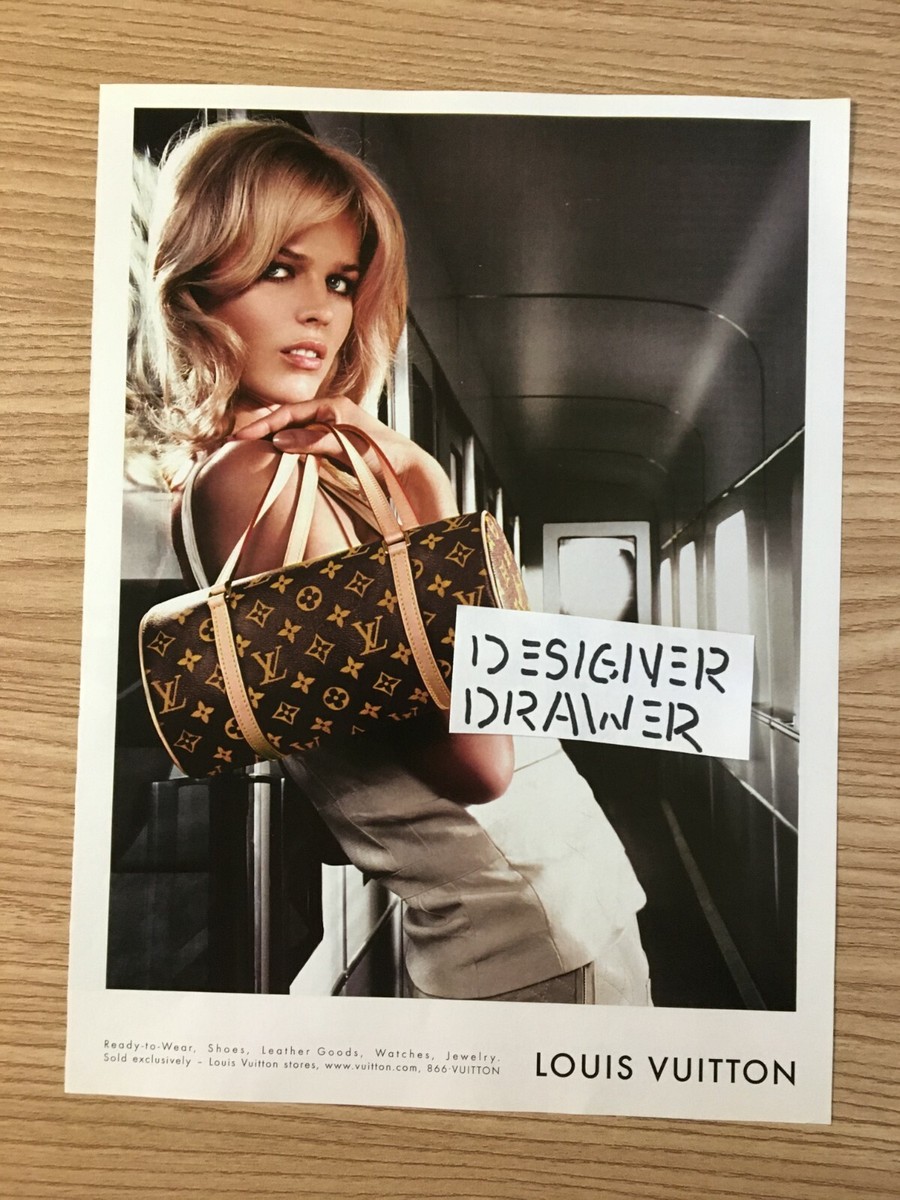 Eva Herzigova For Louis Vuitton 2002 Leather Bags PRINT AD 4 Page