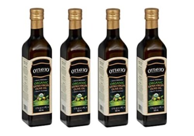 Organic Cold Pressed Extra Virgin Olive Oil Fruity Flavor 4 Bottles 17 FL OZ