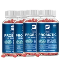 Probiotics Digestive Enzymes 100 Billion CFU Potency Immune Health 120 Capsules