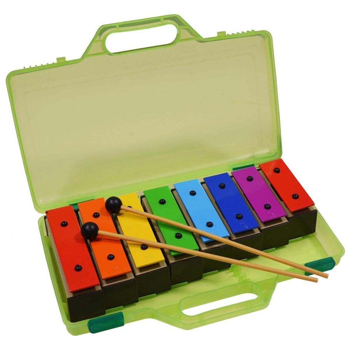 Chime Bar Set - 8 Colourful Chime Bars in Case with Beaters - A-Star