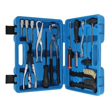 15PC Brake Tool Kit Drum & Disc with Brake Spring Pliers Compressor Puller