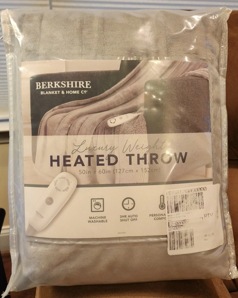 Berkshire Blanket Home Company Luxury Weight Heated Throw Blanket 50