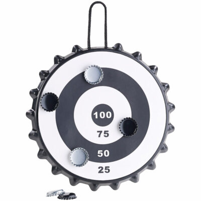 Playtastic Magnetisches Kronkorken-Dartspiel mit 6 Kronkorken, Ø 24 cm