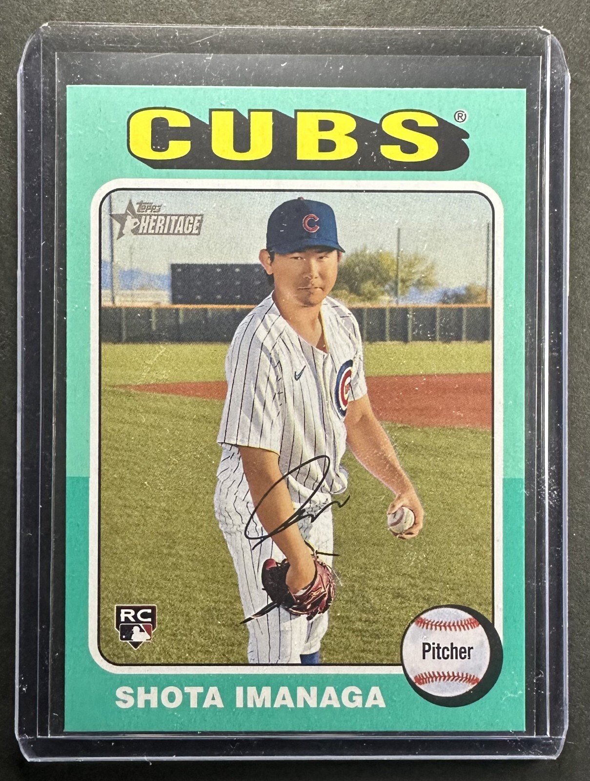 Shota Imanaga 2024 Topps Heritage High Number #564 Aqua Border RC - Cubs