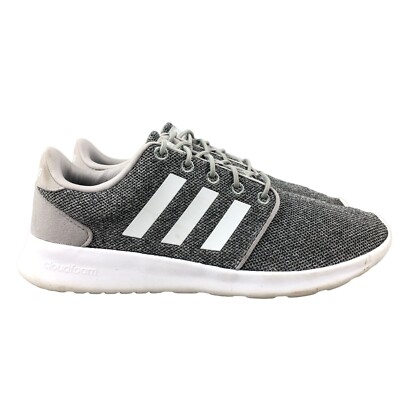 Adidas Women's Size Cloudfoam QT Racer Grey White Lace-Up