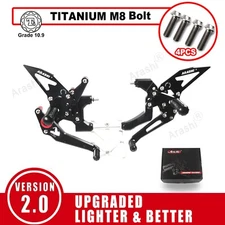 Rearsets Footrest Foot Pegs For Ducati Panigale 959 2016-2019 V2 2020 2021 2022