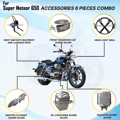 Fit For Royal Enfield Super Meteor 650 6-teiliges Zubehör Combo Pack CP-2