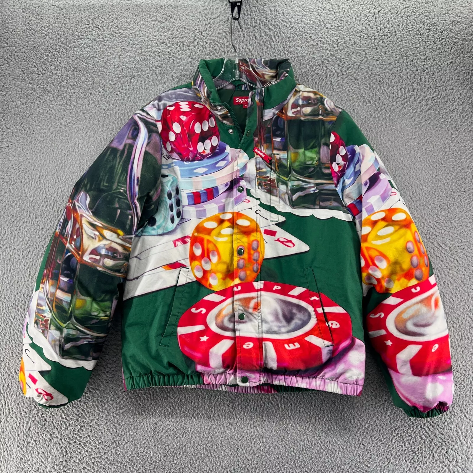 Veste Supreme Homme Medium Down Puffer Casino Streetwear Manteau HipHop *