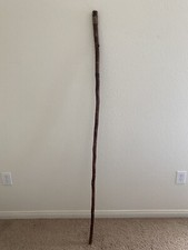 WOOD WALKING HIKING STICK HANDMADE 67