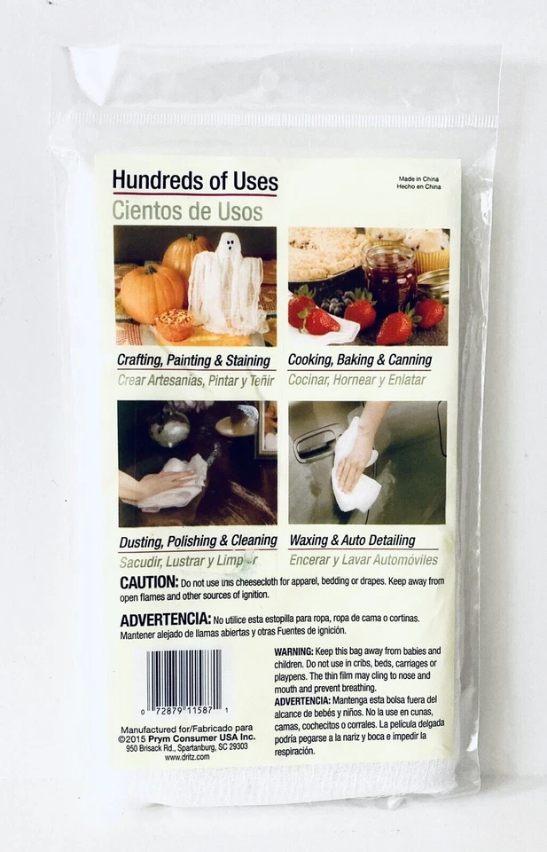 Pata de queso Dritz 36" x 3 yardas. - Grado alimenticio - 100 % algodón Foto 2 de 2