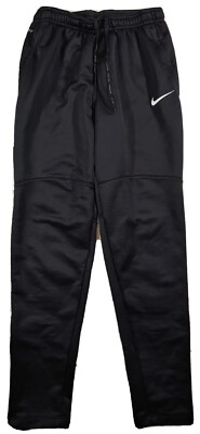 Nike Running Pants Soccer Joggers Medium Black 544812-010 Squad Tech Knit Zipper