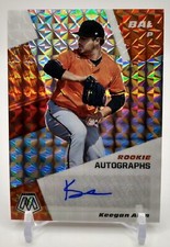 2021 Panini Mosaic Rookie Autographs Keegan Akin Auto #RAM-KE Baltimore Orioles