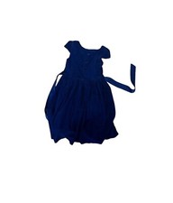 Used Navy Blue Polo Ralph Lauren Dress Size 6 for Girls Missing Single Button