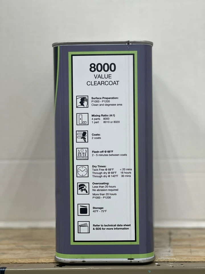 GM/Chevy WA382E/ 382e/U382E Pewter Metallic Basecoat paint with Gallon Clear Kit Foto 2 de 4