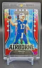 JOSH ALLEN RED RAINBOW REFRACTOR INSERT CARD WITH CASE NFL BUFFALO BILLS