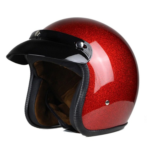 Motorcycle Helmet 3/4 Open Face helmet Shining Helmets Street Bike DOT - Picture 5 of 10