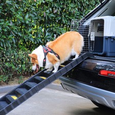 Folding Travel Dog Access Steps Stairs Ladder Ramp For Car SUV Boot Carrier Box