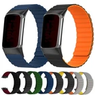 Magnetic Silicone Strap For Fitbit Charge 6 5 Smart Watch Wrist Band Bracelet