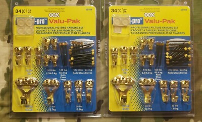 SET OF 2 Kits Picture Hanging Set Hang Pro OOK VALU-PAK 55169
