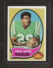 1970 Topps Football Card #72 Harold Jackson, Philadelphia Eagles, Rookie, EX!. rookie card picture
