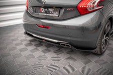 Heck Ansatz Flaps Diffusor passend für Peugeot 208 GTi Mk1 schwarz Hochglanz