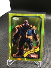2025 Topps Chrome Marvel Yellow Lava Refractor #158 Thanos