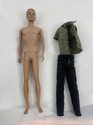 Vintage 1960's Barbie Flocked Blonde KEN Doll #750 Missing Some Hair