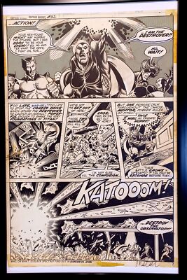 Captain Marvel #32 pg. 2 by Jim Starlin 11x17 FRAMED Original Art Print Comic Po
