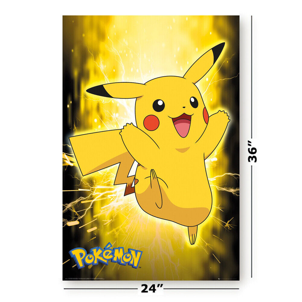 ポケモンカードゲーム DP ポスター pokemon poster 2006 Pokemon - TV Show / Gaming Poster (Pikachu Jumping) (Size