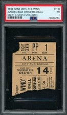 1939 Gone With The Wind World Premiere Ball Ticket Stub PSA 1 POP 2
