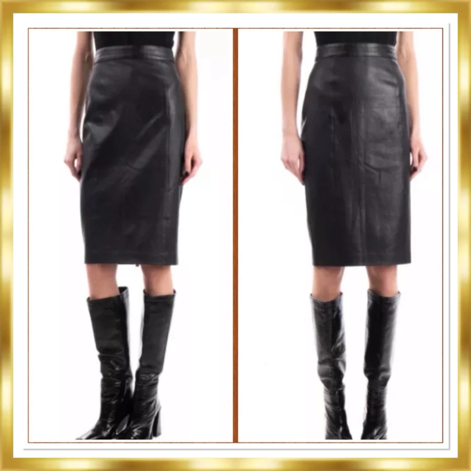 Blumarine 黑色皮革裙 XS $800 — 第 4/4 张图片