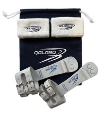 Double Buckle PRO Slim Grips for Girls Gymnastics Dowel Grips, 4" White Wri...