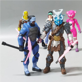 8Pcs Video Game Action Figures with Weapons Toy Figure Set Cake Toppers for Chil