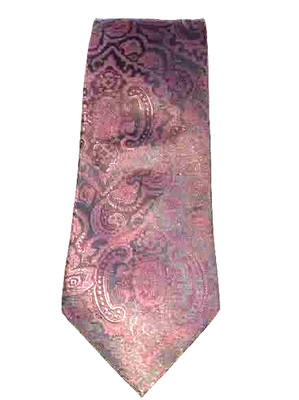 Roberto Coroncino Necktie Mens One Size Brown Paisley Jacquard Formal