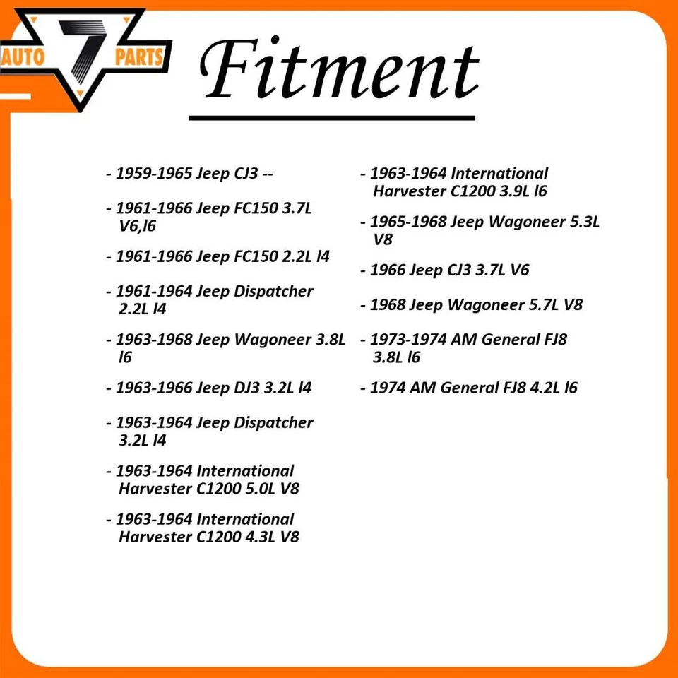 Передние задние амортизаторы FCS для 1953-1954 Ford F-100 1953-1955 Ford F-250 - Изображение 3 из 4