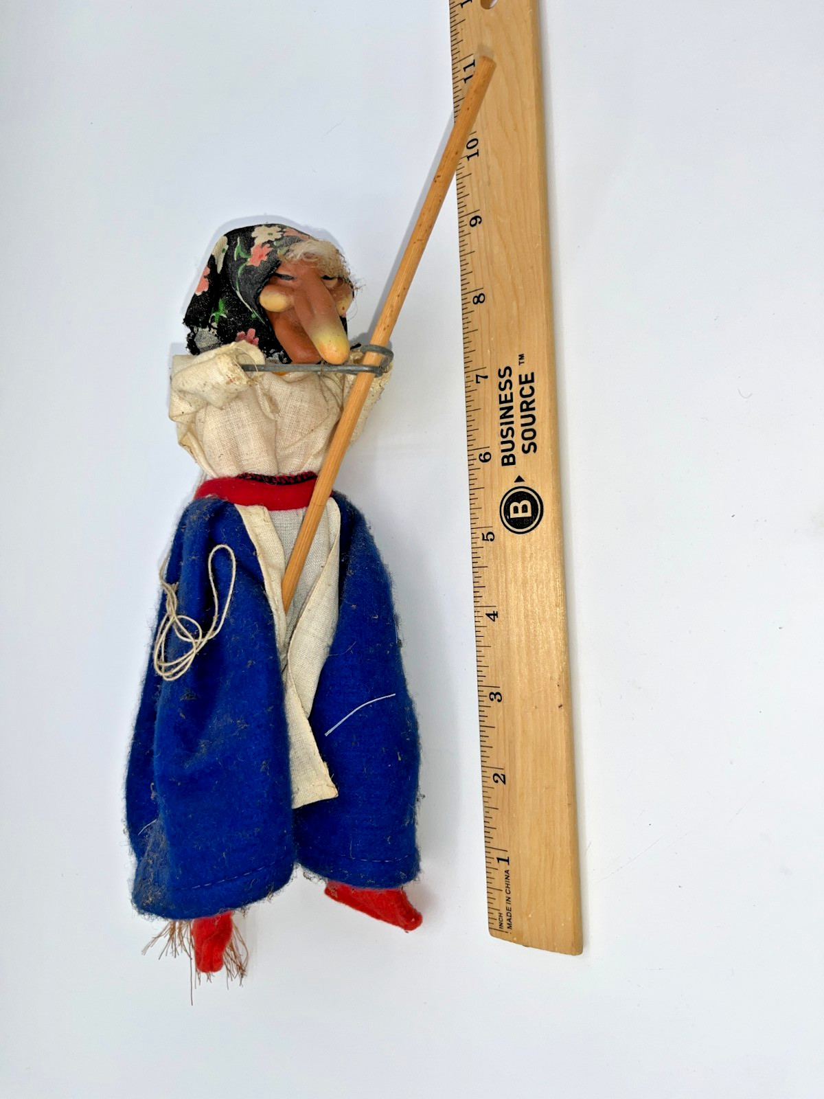 Vintage Norwegian Kitchen Witch Baba Yaga Scandinavian Hanging Doll Read