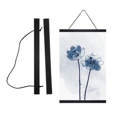 Magnetic Poster Hanger Frame, 8" Wooden Magnet Canvas , Black