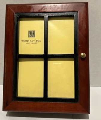 Hand Crafted Cherry Wood Key Box Wall Hanger/ Glass Photo Frame Front/magnetic