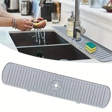 Silicone Drain Mat for Kitchen Faucet Sink Splash Guard 35 to 17 72 Inch Non