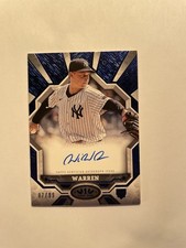 2025 Topps Tier One - Will Warren - Break Out Auto Blue Foil RC #/99 - Yankees