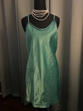 Vintage Inner Most Satin Sleeveless Strappy Nightgown Summer Chemise M