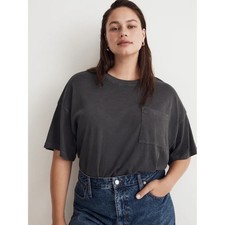 Madewell Garment-Dyed Oversized Pocket Tee in...